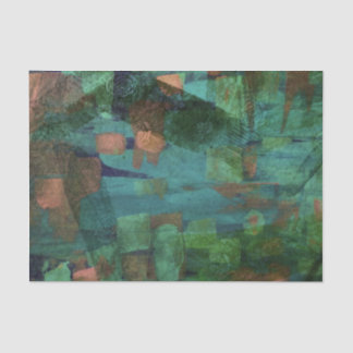 Abstract Green Floral Nature Lovers Forrest Tissue Paper
