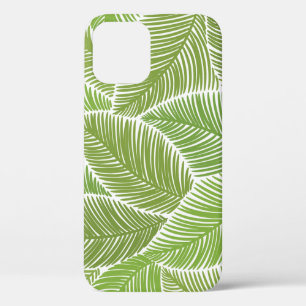 Abstract green floral, seamless background. iPhone 12 case