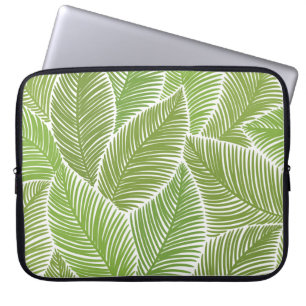 Abstract green floral, seamless background. laptop sleeve