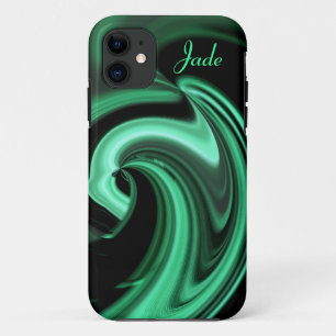 Abstract Green Heart iPhone 5 case *Personalise*