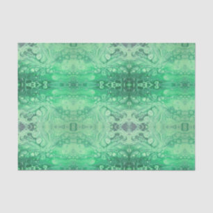 Abstract green jewel tone kaliedoscope bubbles tissue paper
