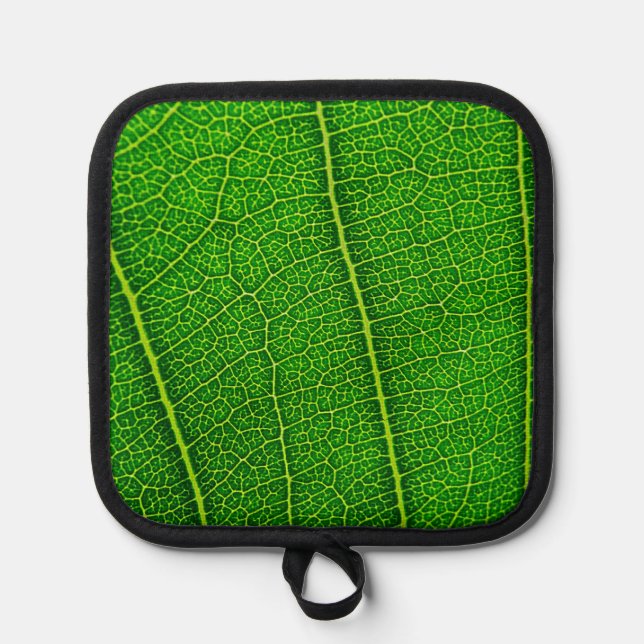 Abstract Green Leaf Texture Pot Holder (Front)