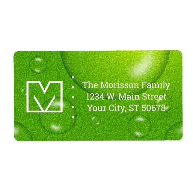 Abstract Green Lime Drops (Front)