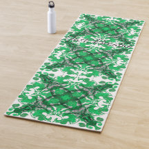 Abstract green mandala psychedelic butterfly swirl