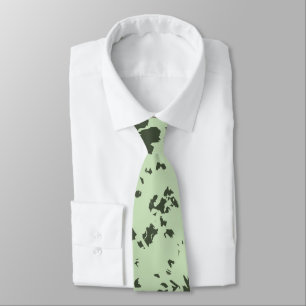 Abstract Green Marble with Splashes of Paint  Tie