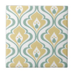 Abstract Green Mustard Vintage Decorative DIY  Tile<br><div class="desc">A modern decorative ceramic tile in grey green and mustard hues,  vintage retro abstract shapes pattern for your home DIY projects like accent tiles,  kitchen backsplash,  bathroom shower wall and insets,  fireplace surrounds,  and framed tiles.</div>