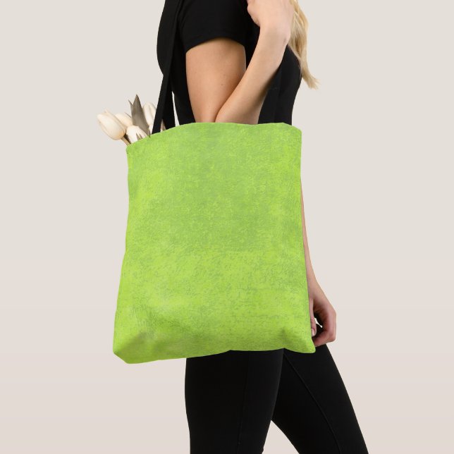 Abstract green paper tote bag (Close Up)