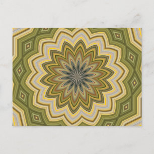 Abstract Green Postcard