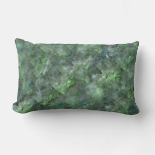 Abstract green quartz marble granite pattern   lumbar cushion
