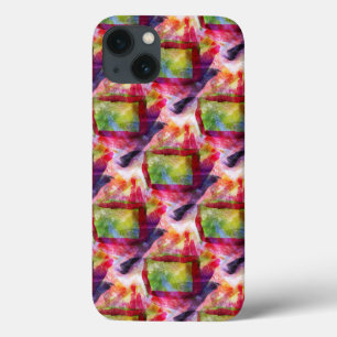 Abstract green, red wallpaper iPhone 13 case