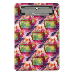 Abstract green, red wallpaper mini clipboard