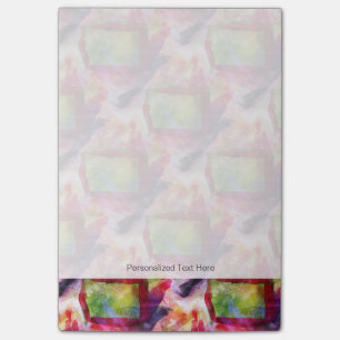 Abstract green, red wallpaper post-it notes