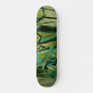 Abstract Green Skateboard