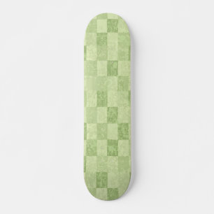 Abstract Green Vintage Tile Pattern Design Skateboard