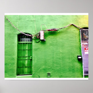 Abstract Green Wall Poster