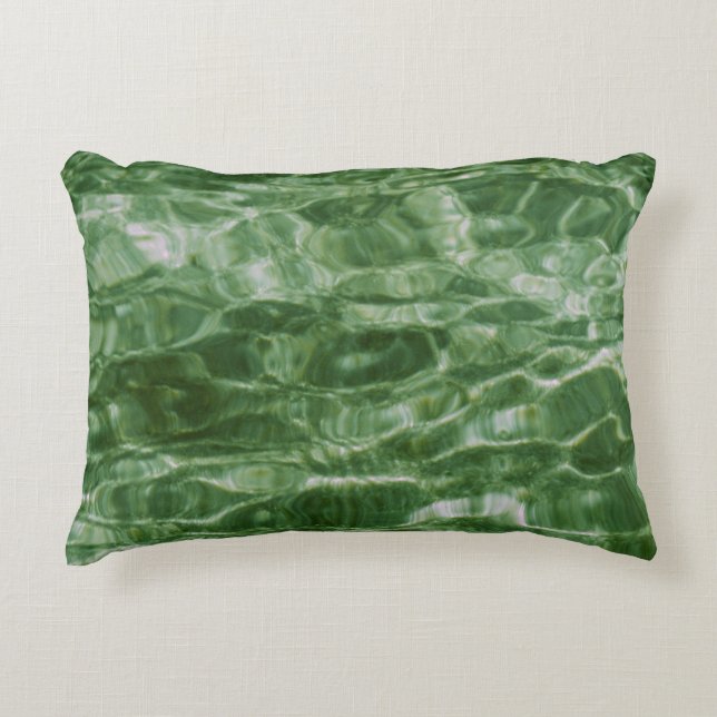 Abstract Green Water Decorative Cushion (Front)