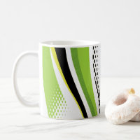 Abstract Green White and Black Curve