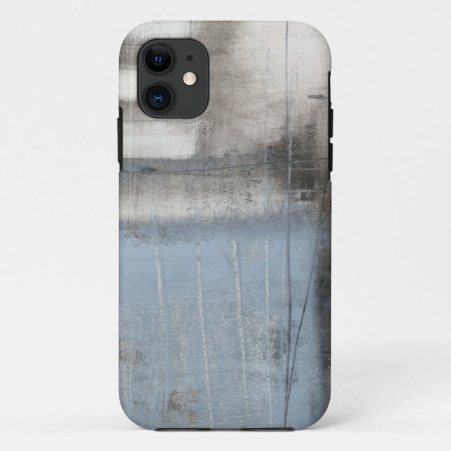 Abstract Grey & Blue Painting Case-Mate iPhone Case (Back)