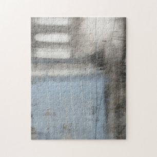 Abstract Grey & Blue Painting Jigsaw Puzzle