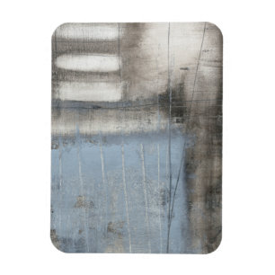 Abstract Grey & Blue Painting Magnet