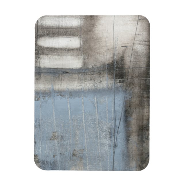 Abstract Grey & Blue Painting Magnet (Vertical)