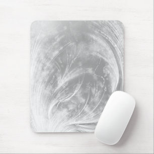 Abstract Grey Dandelions and fireflies Mouse Mat