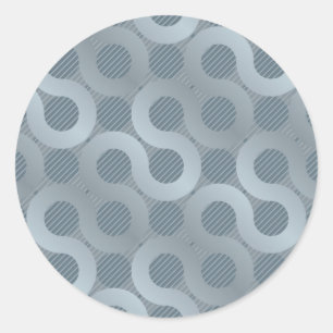 Abstract grey flow background classic round sticker