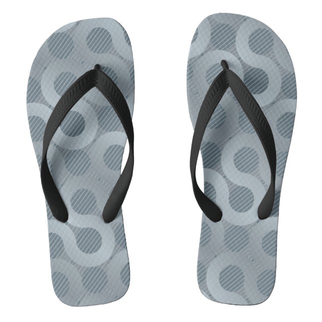 Abstract grey flow background flip flops (Footbed)