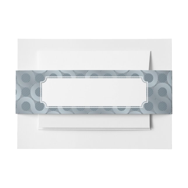 Abstract grey flow background invitation belly band (Front Example)