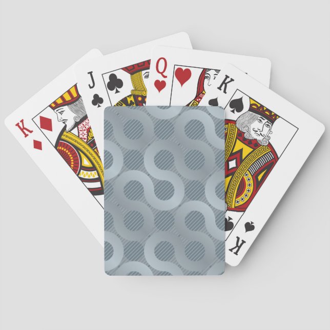 Abstract grey flow background playing cards (Back)