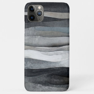 Abstract Grey Grey Waves Art iPhone 11 Pro Max Case