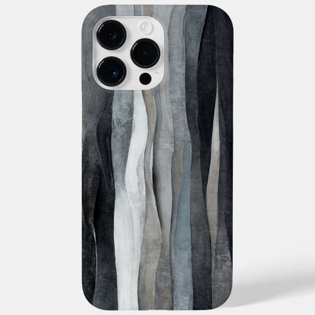 Abstract Grey Grey Waves Art iPhone / iPad case (Back)