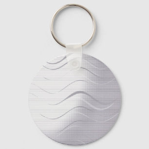 Abstract Grey Waves Key Chain