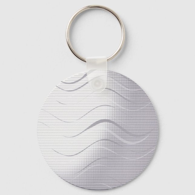 Abstract Grey Waves Key Chain (Front)