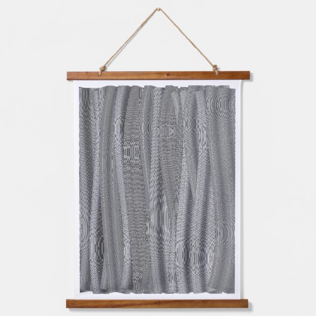 Abstract Greyscale Geometric Pattern Tapestry  (Front)