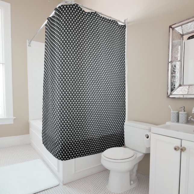 Abstract grid texture shower curtain (In Situ)