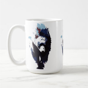 Abstract Grizzly Bear in Bold Hues Coffee Mug