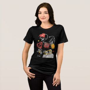 Abstract Grunge "All About Love" Tri-Blend Shirt