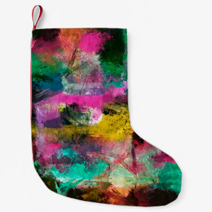 abstract grunge background from colour chaotic blu small christmas stocking