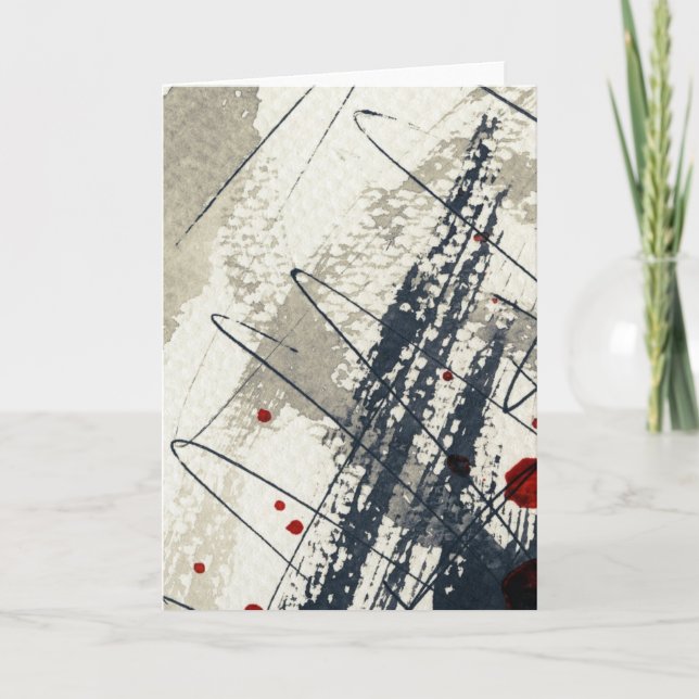 Abstract grunge background, ink texture. 2 card (Front)