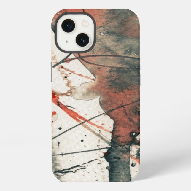 Abstract grunge background, ink texture. 5 iPhone case (Back)