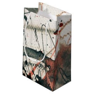 Abstract grunge background, ink texture. 5 small gift bag