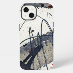 Abstract grunge background, ink texture. iPhone 13 case