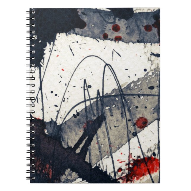 Abstract grunge background, ink texture. notebook (Front)