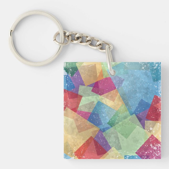 Abstract grunge background key ring (Front)