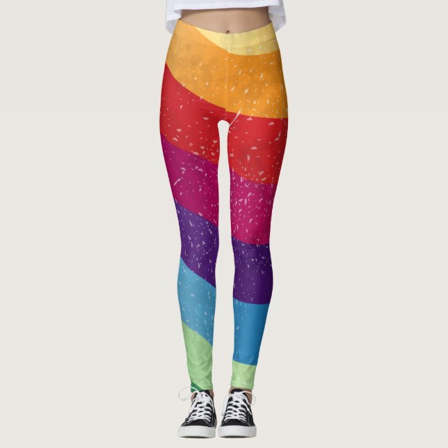 Abstract grunge background leggings (Front)