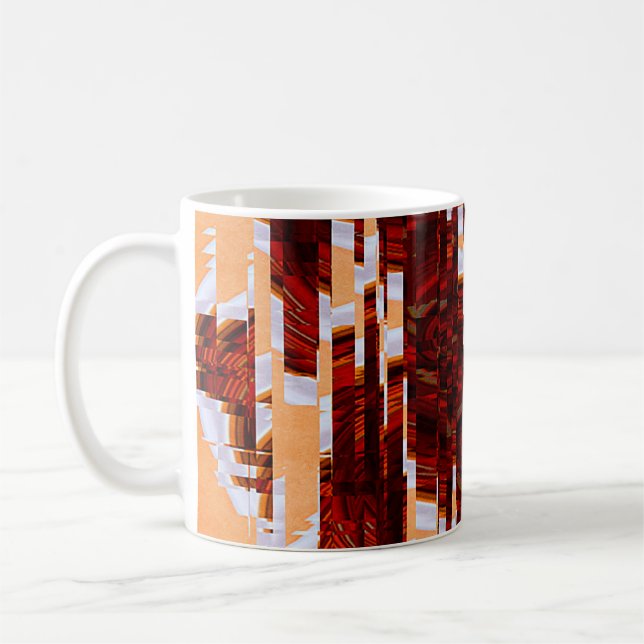 abstract grunge background with glitch effectabstr coffee mug (Left)