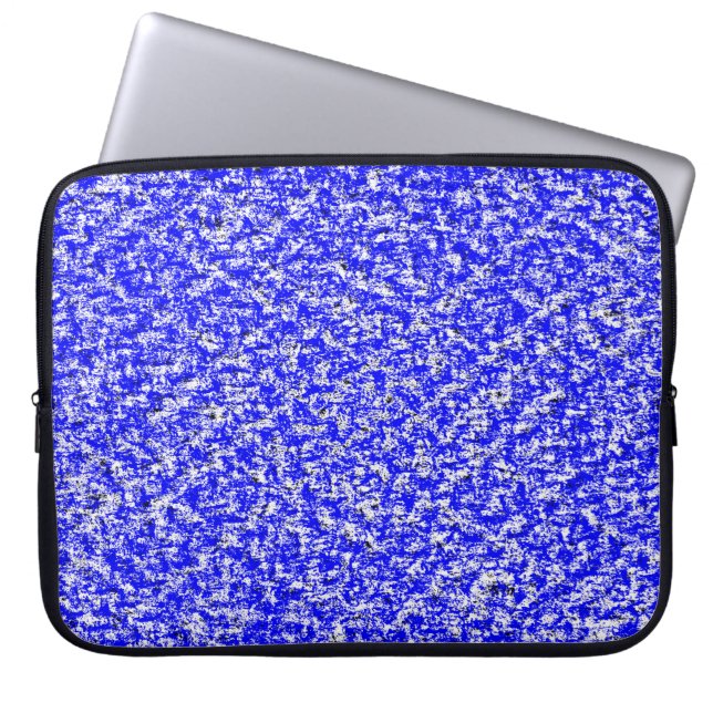 Abstract grunge blue dark stucco wall background.  laptop sleeve (Front)