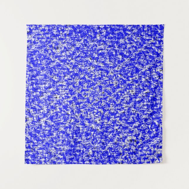 Abstract grunge blue dark stucco wall background.  tapestry (Front)