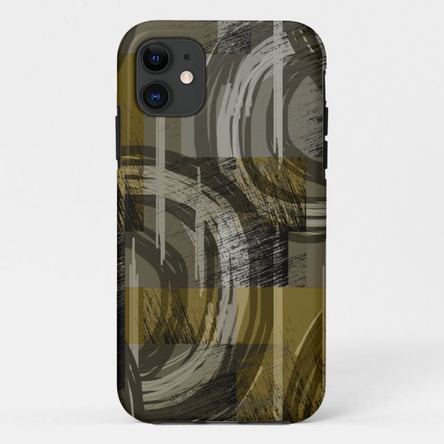 Abstract grunge, monochrome brown Case-Mate iPhone case (Back)